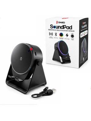 Ttt Soundpad Bluetooth Hoparlör - Indüksiyon Temas Özellikli - Telefon Standlı - Type-C Şarj - Rgb Ambiyans Aydınlatma