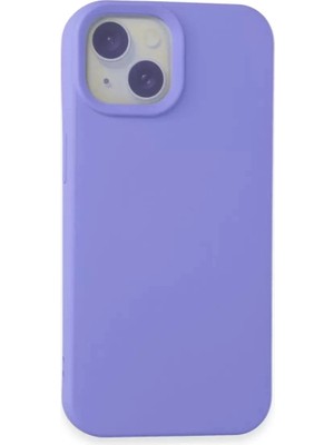 Durukar®   iPhone 15 Kılıf Nano Içi Kadife Silikon - Lila