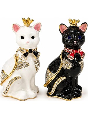 Renas Store Swaroski Taşlı Kedi Figürü ALK5773