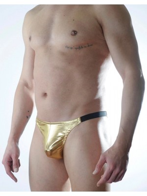 Hace Bazaar Erkek Gold Lame Brazillian Slip Iç Çamaşırı