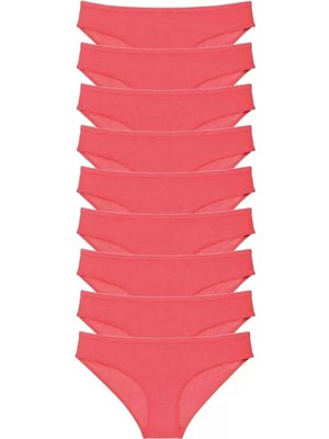 Hace Bazaar 9 Adet Süper Eko Set Likralı Kadın Slip Külot Fuşya