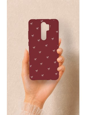 Vip Case Redmi Note 8 Pro Uyumlu Beyaz Mini Kurdele Desenli Silikon Kılıf