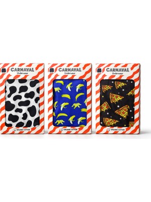 Carnaval Socks Carnaval Wild Snack Erkek Boxer 3’lü Set