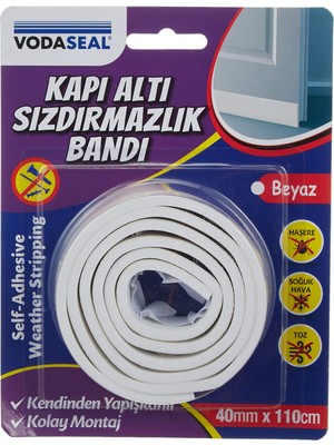 Kazan Hobi Vodaseal Kapı Altı Sızdırmazlık Bandı 40MMX110CM, Beyaz