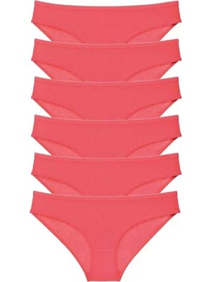 Hace Bazaar 6 Adet Süper Eko Set Likralı Kadın Slip Külot Fuşya