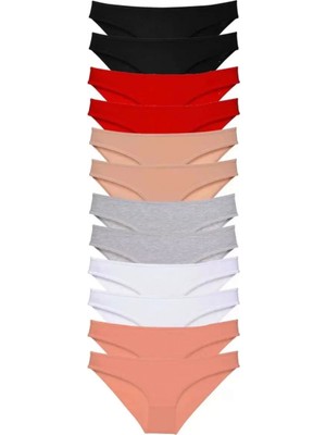 Hace Bazaar 12 Adet Süper Eko Set Likralı Kadın Slip Külot Set 1