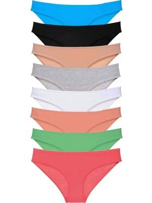 Hace Bazaar 8 Adet Süper Eko Set Likralı Kadın Slip Külot Set 7