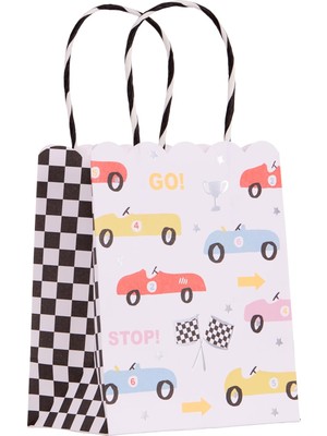Kazan Hobi Meri Meri - Race Car Party Bags - Yarış Arabaları Parti Çantaları - 8'li