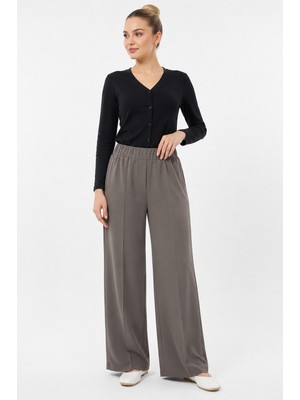 Sentez SZ-5580 Colmar Beli Lastikli Geniş Paça Pantolon #12-25#