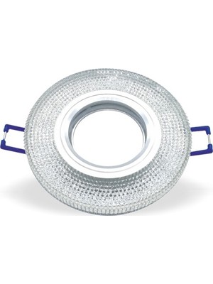 Helios Hilal Cam Spot Kasa (Krom-Şeffaf Ledli)