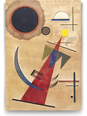 Kazan Hobi Wassily Kandinsky - Rot In Spitzform Tablosu - 80X125CM
