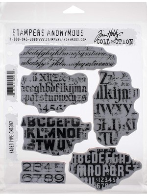 Kazan Hobi Tim Holtz - Stampers Anon CMS397 Faded Tim Holtz Stamp Cling Rbbr Damga Seti, Fadd, Gizli Tip, Tek Beden
