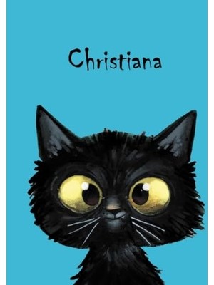 Kazan Hobi Christiana: Personalisiertes Notizbuch, Dın A5, 80 Blanko Seiten Mit Kleiner Katze Auf Jeder Rechten Unteren Seite. Durch Vornamen Auf Dem Cover, Eine ... Coverfinish. Über 2500 Namen Bereits Verf