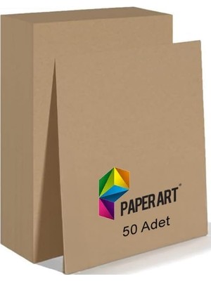 Kazan Hobi Monarty Kraft Kağıt, Paperart Kraft A4 Boyut, 80GR, 50 Yaprak, Renkli Fotokopi Uyumlu, El Işi Kağıdı, Saman Kağıdı