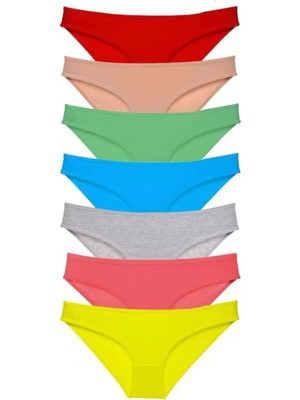 Hace Bazaar 7 Adet Süper Eko Set Likralı Kadın Slip Külot Çok Renkli