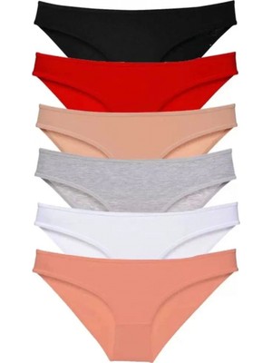 Hace Bazaar 6 Adet Süper Eko Set Likralı Kadın Slip Külot Renk 1