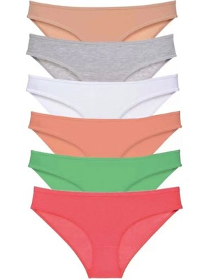 Hace Bazaar 6 Adet Süper Eko Set Likralı Kadın Slip Külot Renk 6