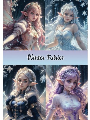 Kazan Hobi Winter Fairies, A4 Size, 40 Sheets, Scrapbooking Supplies, Journaling, Planner, Origami, Scrapbook Materials, Album, Diary,: Winter Materials,winter Art Supplies, Winter Supplies, Fairies Craft
