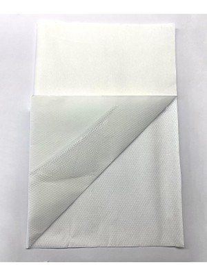 Kazan Hobi Çift Taraflı Yapışkan Tela 1x1 Metre - Arma Yapıştırma Telası - Laminasyon Telası - Amerikan Tela - Dikiş Nakış Telası - Kağıtlı Tela (Beyaz)