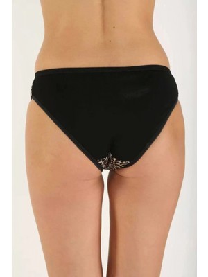 Hace Bazaar Leopar Desenli Likralı Yumuşak Dokulu Kadın Slip Külot