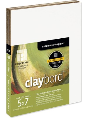 Kazan Hobi Ampersand Art Supply Claybord Ahşap Boyama Paneli, Müze Serisi, 3mm Derinlik, 3 Parça