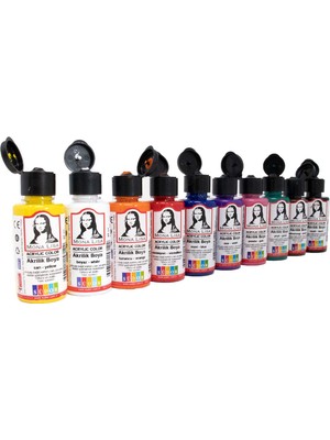 Kazan Hobi Südor Mona Lisa Akrilik Boya Seti 10 x 40ML (Fırça Hediyeli)