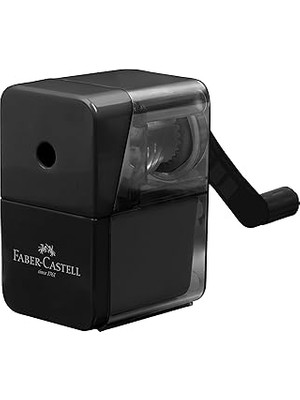 Kazan Hobi Faber-Castell Masaüstü Kollu Kalemtıraş, Siyah, 8.4 mm Çaplı, Çocuk Korumalı, Kurşun ve Boya Kalemleri Için Uygun, Toplama Hazneli