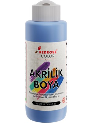 Kazan Hobi Red Rose Açık Mavi Akrilik Boya 120 ml