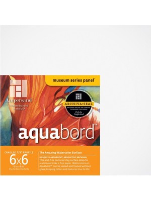 Kazan Hobi Ampersand Art Supply Müze Serisi Aquabord, 17,72 cm Derinlik, 15,72 x 15,2