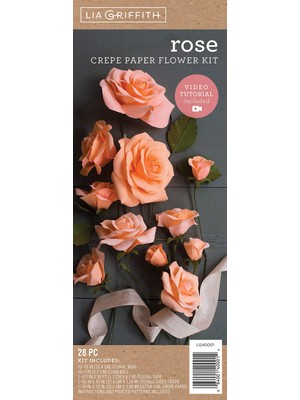 Kazan Hobi Lia Griffith LG40001 Lıa Flower Crepe Kıt Güller, Farklı Renklerde, Tek Beden