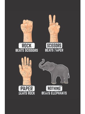 Kazan Hobi Independently Published Rock Paper Scissors Nothing Beats Elephants: Elephant Notebook