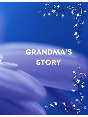 Kazan Hobi Grandma's Story, Tell Me Your Story, Memory Prompts, Large Prınt, Blue Water Drop, 100 Pages: A Guided Journal To Pass Down Your Stories, Memories And Other Important Information