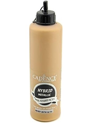 Kazan Hobi Cadence Hybrid Multisurface Metalik Boya 500 Ml. HM-801 Antik Altın