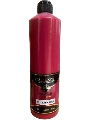 Kazan Hobi Cadence Akrilik Boya 500ML 0011 Kan Kırmızı Ahşap Boyası