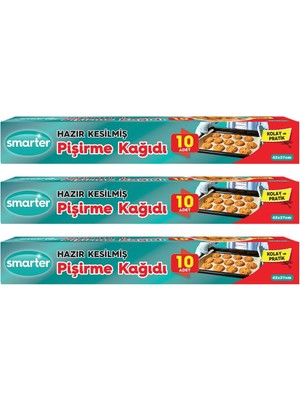 Kazan Hobi Smarter 3 Paket (30 Adet x 3) Yağlı Pişirme Kağıdı Hazır Kesilmiş