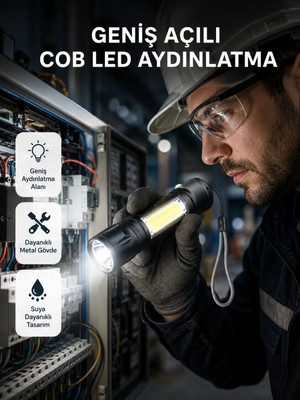 Tekn Profesyonel 4 Modlu Şarjlı El Feneri | 1300 Mah Batarya | Cree LED Teknolojisi Tekn Najmaddin