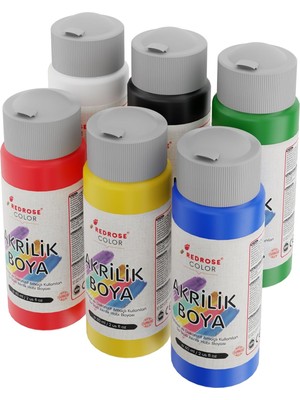 Kazan Hobi Ana Renkler Akrilik Boya 6'lı Set 6X60ML