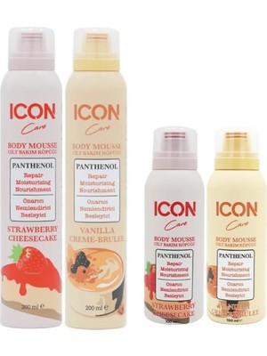 Kazan Hobi Cilt Bakım Köpüğü Strawberry & Cheesecake 100 ml +200 ml - Vanılla Creme-Brulee 200ML+100