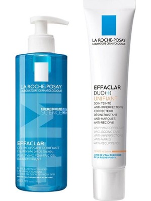 Kazan Hobi La Roche Posay Effaclar Jel 400 ml + Effaclar Duo+ Renkli Cilt Bakım Kremi 40 Ml, Medium, Set