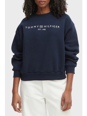 Tommy Hilfiger Regular Fit Pamuklu Bisiklet Yaka Sweat Kadın Sweat WW0WW47831 C1G