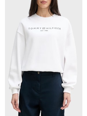 Tommy Hilfiger Regular Fit Pamuklu Bisiklet Yaka Sweat Kadın Sweat WW0WW47831 Ycf