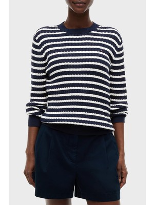 Tommy Hilfiger % 100 Pamuk Regular Fit Bisiklet Yaka Örgü Kazak Kadın Kazak WW0WW44993 0x7