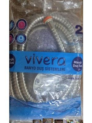 Vivera Masajlı Duş Seti Başlık 4 Fonksiyonlu+Hortum+Montaj Apt.