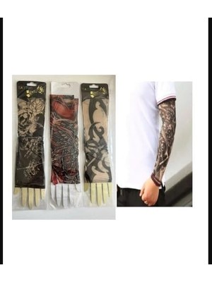 Kazan Hobi 3 Çift 6 Adet Giyilebilir Dövme Sleeves Tattoo Çorabı Sleeves