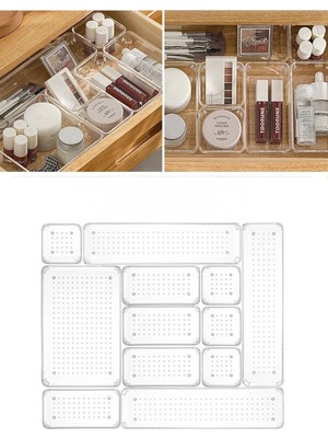 Kazan Hobi Meleni Home 12 Parça Vip Modüler Kozmetik Takı Makyaj Organizer - Çekmece Içi Düzenleyici