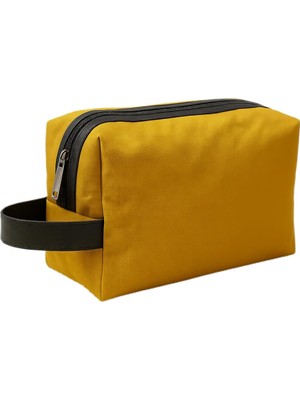Kazan Hobi Boldy Kozmetik Çantası-Tıraş Çantası-Seyahat Çantası-Makyaj Çantası-Traş-El Çantası-Handbag (Sarı)