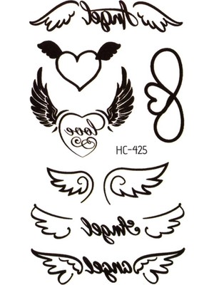 Kazan Hobi Bearpear Melek Kanadı Dövmesi, Sonsuzluk Dövmesi, Minimal Dövme Tattoo