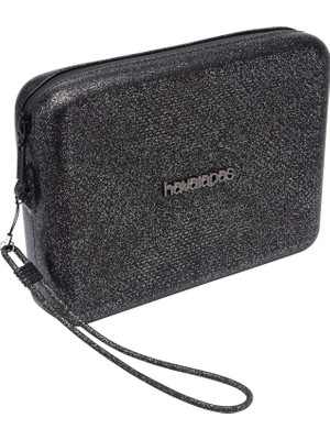 Kazan Hobi Havaianas Beach Necessaire Bag Simli Siyah 22 x 16 x 5 Cm, Siyah, Taglia Unica