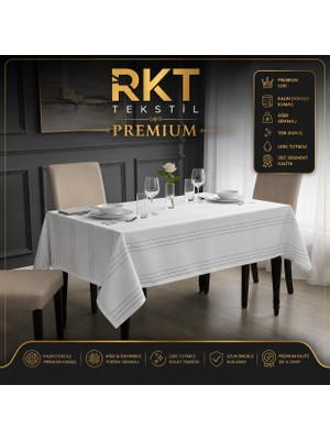 Rkt Tekstil Kalın Dokulu Leke Tutmaz Masa Örtüsü