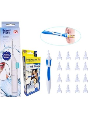 Kulak Temizleme ve Power Floss Mekanik Diş ve Ağız Temizleme Aleti Seti ( Lisinya )